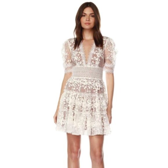 Bronx and Banco Megan Mini Dress White - Picture 1 of 4